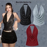 HH765 Muse Halter Backless Top (490.-)