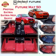 Proton Satria Neo Satria Savvy FUTURE Car Floor Mat 5D plus Carpet Kereta Custom Made PU Leather R3 