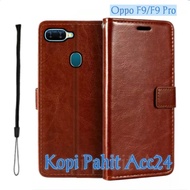 Case Untuk Hp Oppo F9 F9 Pro Flip Cover Wallet Sarung Hp Casing Dompet Flip Magnet