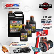 AMSOIL 7 QUARTS 5W-30+PACKAGES SO (4N15 MONTERO/STRADA) 6X MAX-DUTY DIESEL OIL