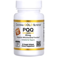 美國California Gold Nutrition, PQQ 20毫克 30粒素食軟膠囊