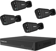 Foscam FNA108E-B4-2T Black LAN IP Surveillance Camera Set 8 Channels with 4 Cameras 3840 x 2160 Pixe