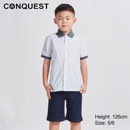 Conquest Kids Cotton Twill Geometry Woven Shirt CB03517