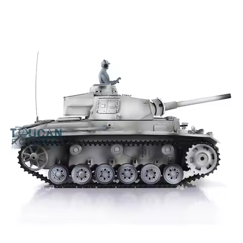 1/16 7.0 2.4G HENG LONG FPV Panzer III L RC Tank 3848 360° Turret Steel Gearbox TH17349-SMT4