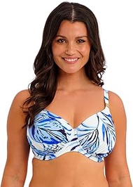 Swim Womens Kefalonia Underwire Gathered Full Cup Bikini Top, Tranquil Blue, 34FF