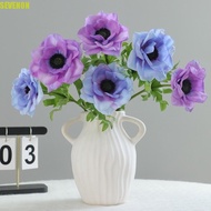 SEVENON Silk Anemone Flowers, Real Touch Lifelike Artificial Anemone, Floral Accessories Realistic P
