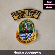 West Java West Java Embroidered Patch Logo Emblem (yellow) + Location (1 set)