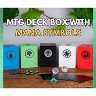 HERSLEEKLAB 3D PRINTED MTG Deck Box with Mana Symbols l INTERCHANGEABLE Colors & Mana Symbol