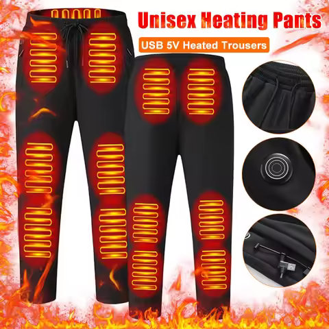 Thermal Heated Pant Casual Electric Heated Trouser USB Charging Winter Heated Trouser Smart Heated P