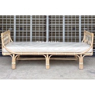 Rattan sofa lounge chair w cushion Rattan long bench Pelamin rotan kerusi panjang kusyen hotel studi