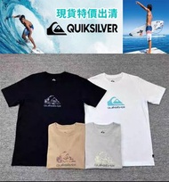 💯🇹🇼出貨♥️ 現貨出清特賣=Quiksilver代購=當季新款♥♥新圖型戶外簡約風大地色仿舊潮T☀陽光型男☀６折特價