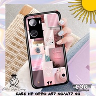 Case hp OPPO A57 2022 A77S Casing PINKAESTHE Hardcase Softcase Aesthetic Premium Cool Accessories Si