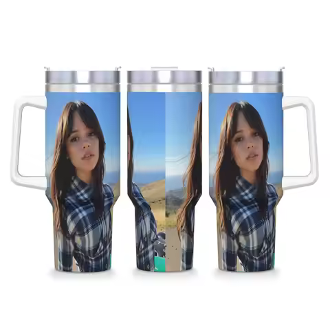 Stainless Steel Tumbler J-Jenna O-Ortega Mugs Cup With Straws Travelist Cold and Hot Water Bottle In