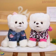 ANEMONE Dog Plush Toy, Sitting Dressed Animals Dolls Plush Pomeranian, Lovely Gift Little Pet Soft P