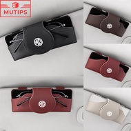 MG Car Leather Glasses Storage Box Sun Visor Sunglasses Holder For HS ZS EP MG5 MG3 MG4 EV 4 5 6 GM 