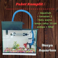 NEW AQUARIUM PAKET KOMPLIT SIZE 30x15x20 CM