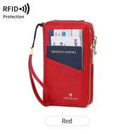 I รู้ที่ใส่หนังสือเดินทางแบบหนีบ RFID กระเป๋าหน้าอเนกประสงค์ที่ใส่ปกหนังสือเดินทางหนัง PU อุปกรณ์กระ