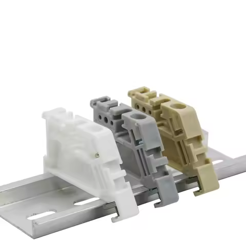 10/20pcs EW-35 Gray end stoper DIN Rail End Screw Clamp Terminal Fixed Block universal terminal bloc