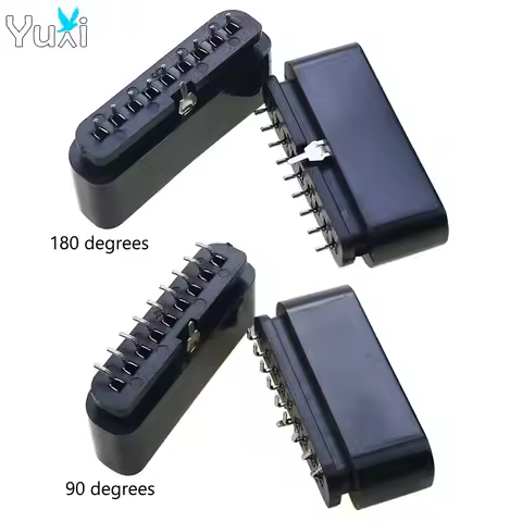 YuXi 1 Piece For PS2 Console 90/180 Degrees 9pin Slot Game Controller Interface Female Socket Connec