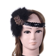 New Style Black Feather Sequined Headband Accessories Prom Feather Hair Accessories EGZN