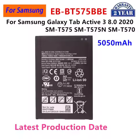 Brand New EB-BT575BBE Phone Replacement Battery 5050mAh For Samsung Galaxy Tab Active 3 Active3 8.0 