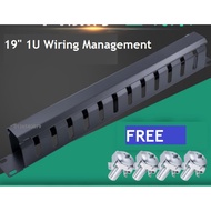 1U Cable Management Panel for equipment server rack come with nut