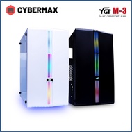 YGT M3 Pc Case Matx Desktop RGB Tempered Glass Case White/Black Gaming Computer Case