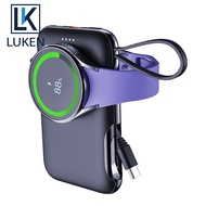 LUKEN 2 in 1 Portable Watch Power Bank For App Galaxy Watch Charger Mobile Phone External Battery Mini Powerbank Auxiliary Battery