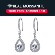 Real Moissanite Earrings,Teardrop Engagement Earrings,0.5/1CT Moissanite 925 Sterling Silver,Non Tar