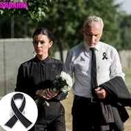 SHANHAI Black Ribbon Pin, Awareness Melanoma Cancer Funeral Ribbon Badge Brooch, Enamel Black Ribbon