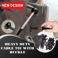 10pcs Cable Tie Buckle Nylon Cable Tight Self Lock Zip Clip Pin Heavy Duty Wire Clips Kable Tie Klip