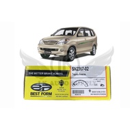 BRAKE SHOE REAR TOYOTA AVANZA F601 1.3 F602 1.5 BEST FORM (04495-YZZQ1)