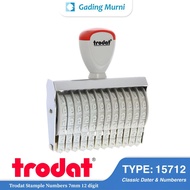 Trodat Stample Numbers 7mm 12 digit Classic Date & Numberers TYPE: 15712