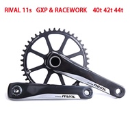 ◘❉Sram Rival 1x11 11v Road Bicycle Crankset Gxp &amp; Racework 40t 42t 44t Chainring Bike Crank - Bi