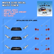 Hot wheels decal white toner detailing nissan r35GTR LBWK
