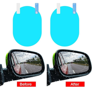 Car Rearview Mirror Film Side View Mirror Film Anti Fog Glare Rainproof Waterproof Mirror Window Film Clear Protective Film Sticker Drive Safely Mirrors Side Windows