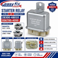 starter relay 4pin 12v daihatsu dv57/dv58toyota dyna lh80/yh80
28300-48010 / 056700-4050