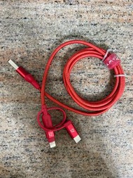 Adam Elements 3 in 1 USB Cable iPhone android type C 充電線 叉電線