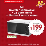SHARP 34L Basic Inverter Microwave Oven R-34SI-BS / R-34SI-W