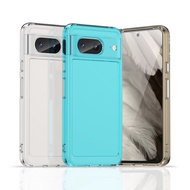 For Google Pixel 8 7a 6a 7 Pro Soft Transparent Candy Color Shockproof TPU Case Back Cover