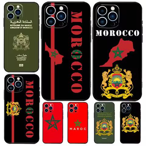 Morocco Flag Coat Of Arms Case For Xiaomi Redmi Note 14 Pro 9 10 11 12 13 Pro Cover For Redmi 15 15C