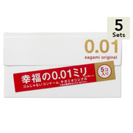 Set of 5: Sagami Original 0.01 Condoms (5 condoms per pack)