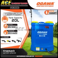 [ 100% Original ] (TWIN PUMP) OGAWA Twin Pump SDB20 Battery Sprayer 20L Battery Knapsack Sprayer Pum