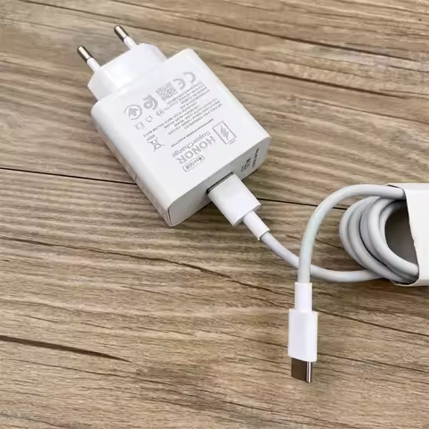 Original Honor 66W Fast Charger EU SuperCharge Power Adapter 6A Usb Type C Cable For Honor 400 300 P