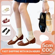 1 inch Women's High Heels Mary Leather Jane Shoes School JK Shoes Comfortable Casual French Style