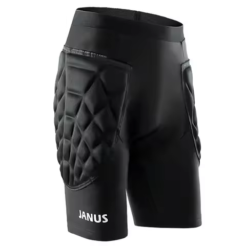 Men Soccer Shorts Goalkeepers Football Training Shorts Tights Futbol Protection Sponge Roller Skatin