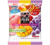 ORIHIRO - 白桃+芒果+葡萄味蒟蒻啫喱果凍 24個裝 480g (20g x 24個装 ) (4571157252230)【平行進口】 不同版本隨機發