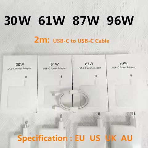 30W 61W 87W 96W Laptop Charger For Apple Macbook Pro 16 15 13 inch Power Adapter For MacBook Pro 12 