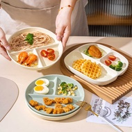 Ceramic Dinner Plate Compartment Adult Breakfast Fat-Reducing Plate 211 Children's Compartment House
