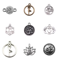 Om Yoga Charms Bag Charm Gift Jewelry Making Supplies